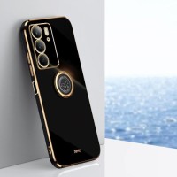 Realme c75 Case Electroplated TPU Case with Ring Holder.