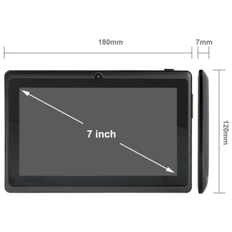 Tablet barato tela 7 polegadas resolução de 800 x 480 pixels